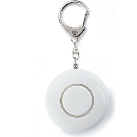 Alarme circulaire lumineuse blanche à décibels élevés, dispositif d'autodéfense féminin, alarme personnelle d'urgence - alarme anti-agression (1/5)