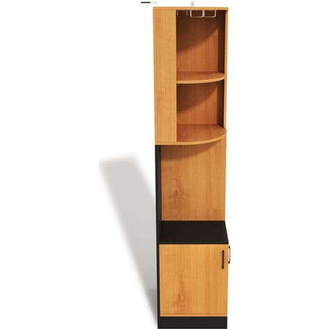 Meuble bar d'angle en MDF avec range-bouteilles, porte-verres et portes, peu encombrant pour cuisine, salle à manger et salon (1/5)