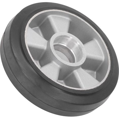 Roue de chariot avec alésage de roulement 6204, pneu en caoutchouc plein pour chariots élévateurs hydrauliques Handcraft, 180 x 50 mm (1/5)