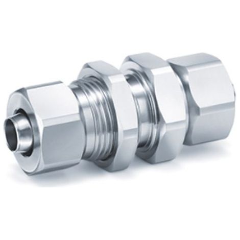 Raccord de cloison SMC KFG2 vers Enfichable 6 mm Enfichable 6 mm ( Prix pour 1 )
