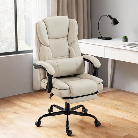 Chaise de bureau beige 67 x 65 x 119 cm (1/5)