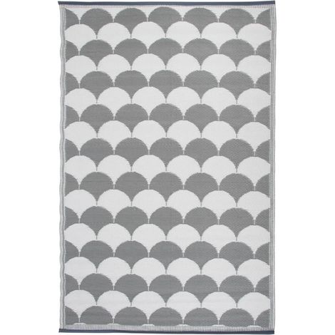 Tapis de jardin motif beige et blanc 121 x 180 cm (1/5)