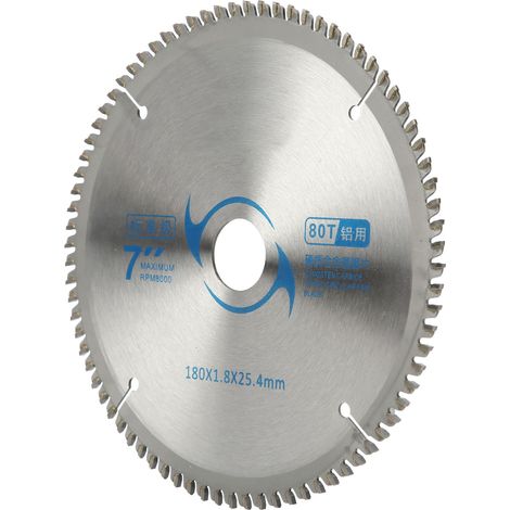 Disque de coupe 180 mm, 80 dents, lame scie circulaire robuste pour bois dur (1/5)