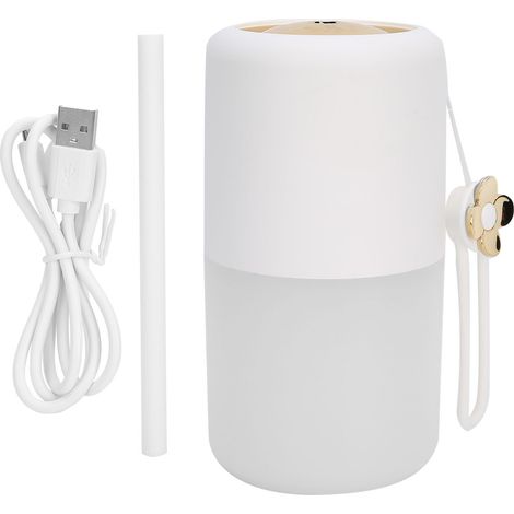 Humidificateur d'air 300ml USB blanc, brumisateur avec veilleuse, prise murale pour maison. (1/5)