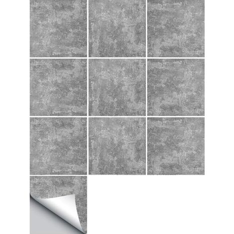 10 Pièces Marbre Adhésive Décorative à Carreaux Stickers Carrelage, Imperméables Auto-adhésifs 3D Adhésive Décoration (20x20cm) (1/5)