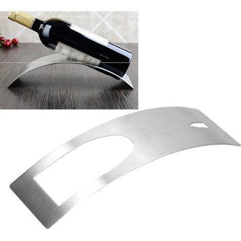 Support à vin en acier inoxydable - Présentoir simple pour bouteilles de vin - Pour cuisine, jardin, fête (1/5)