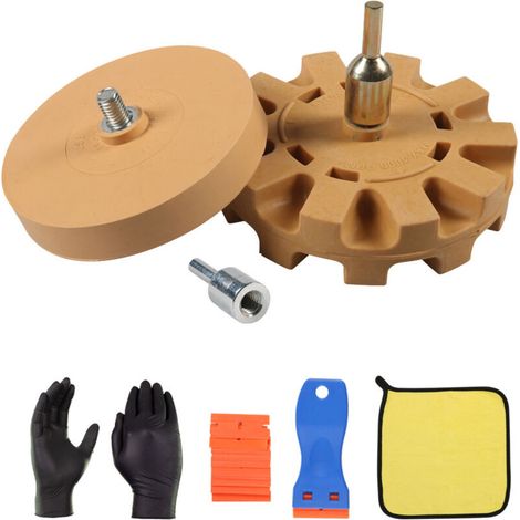Radiergummi, Gummischeibe, Gummispitze zum Entfernen von Kleberesten, Set zum Entfernen von Autoverkleidungen und Aufklebern