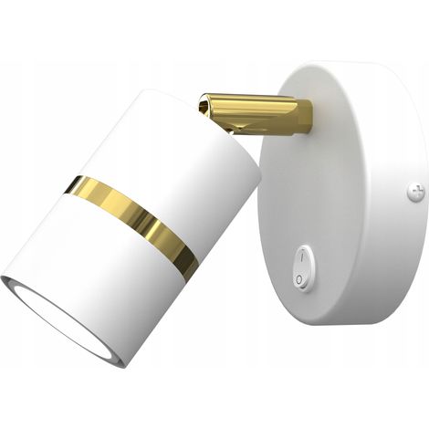 Wand- und Deckenleuchte, weißgold, beweglich, LED, GU10, polnische Lampe (1/5)