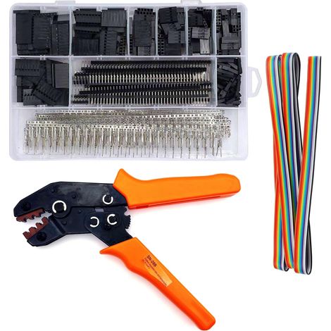 Pince à Sertir à Cliquet SN-28B Pinces avec épingle Kit de Connecteurs Broche 2.54mm Embouts Assortis Câble Plat à Douille Outil de Sertissage (1/5)