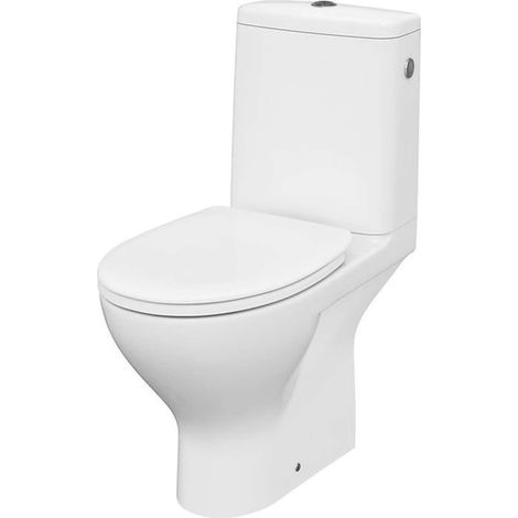 Cersanit Moduo - WC monoblocco con copriwater SoftClose, scarico Vario, ingresso laterale, CleanOn, bianco K116-030 (1/4)