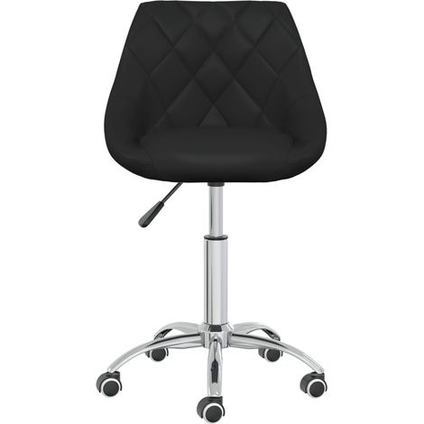 Drehbare Esszimmerstühle Set von 4 Schwarz Kunstleder