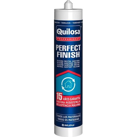 QUILOSA silicona neutra traslucida 280 ml perfect finish sanitaria