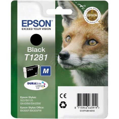 Cartucho epson t1281 black stylus s22 sx125 sx420w sx425w stylus office bx305f bx305fw (1/5)