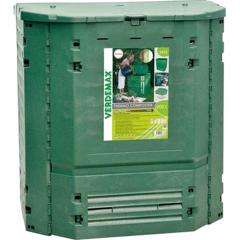 Compostiera da Giardino 900L 100x100xH100cm Rama Thermo-King Verde (1/2)