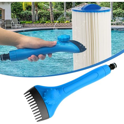 Spazzola per la pulizia del filtro della piscina, filtro antideposito e antisporco con manopola di regolazione per la pulizia dei filtri per jacuzzi, piscine, spa