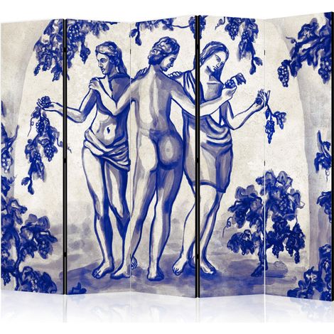 Paravent artgeist Frauen unter den Reben 225x172 cm Stoff Holz