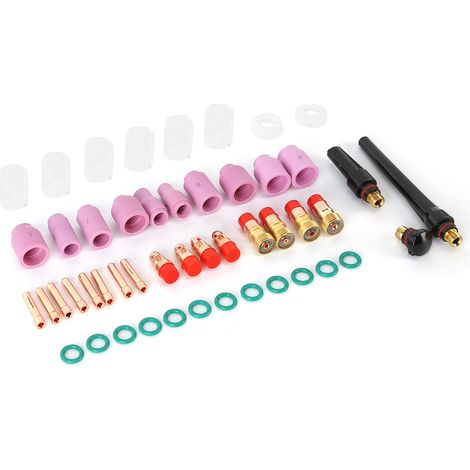 Kit 49 pièces torche TIG, pinces et buses céramique, coupelles remplacement WP17 18 26, 150-250A (1/5)
