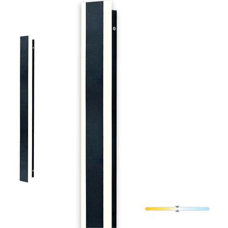 Applique murale extérieure LED longue noire 12 W IP44 MIRANA S Kobi (1/4)