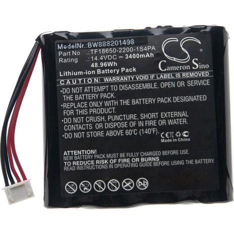 vhbw 1x Battery compatible with Marshall Kilburn Digital Radio (3400mAh, 14.4 V, Li-ion) (1/3)