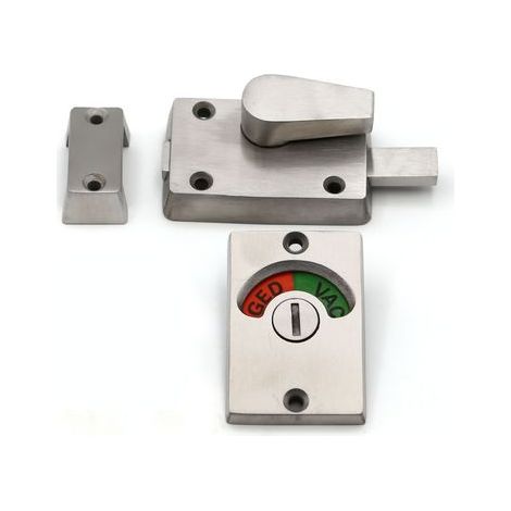 1PC Stainless Steel Door Lock Indicator Latch for Bathroom, Toilet, Public Restroom, Private Restroom (1/5)
