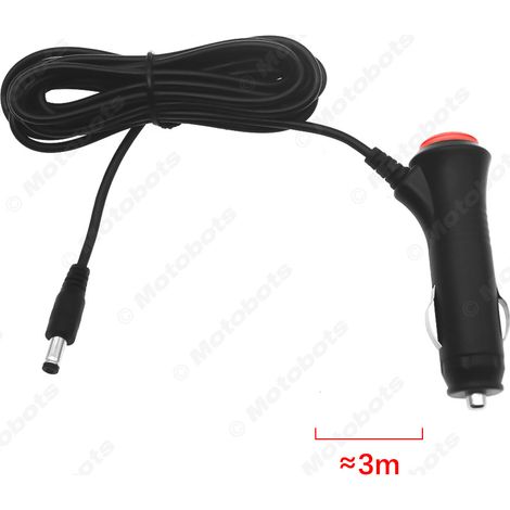 7-meter 12V/24V car cigarette lighter with switch, power cord, and video cable (2-in-1) (1/4)