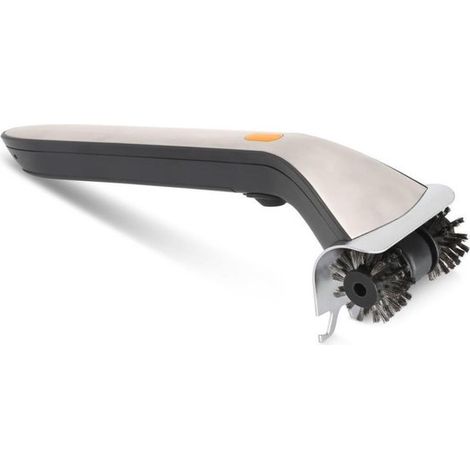 Cepillo eléctrico para parrilla de vapor, Cepillo de alambre de acero inoxidable para parrilla, Cerdas giratorias, Fácil de usar, Plateado, negro (1/5)