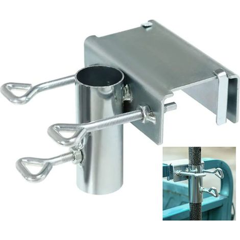 Support de parasol, fixation pour balustrade de balcon, pince pour parasol de balcon, support de parasol pour terrasse, jardin, balcon, balustrade (1/3)
