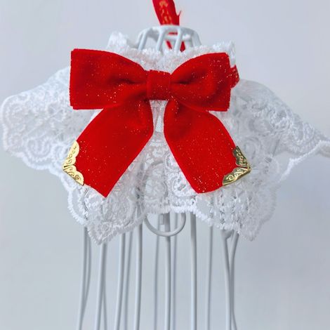 Filiyano-Collier de Noël à prix réduit pour animaux de compagnie (chaton, chien), nœud papillon de Noël, peluche, sweat à capuche édition princesse (1/5)