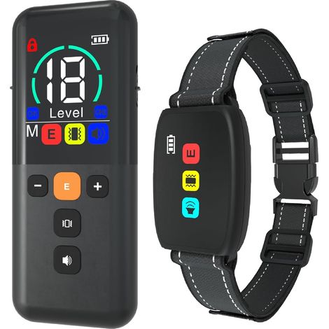 Meloive Collier de Dressage pour Chien,Portée de 3000 Mètres,3 Modes Vibration/Choc Électrique/Son avec Verrouillage de Sécurité,Étanche IPX67 et Rechargeable (1/5)
