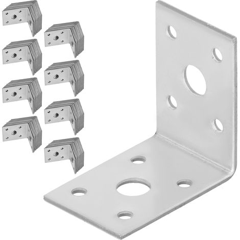 KOTARBAU® Winkelverbinder für Zimmererarbeiten, Edelstahl, verzinkt, 50 x 50 x 35 mm, 100er-Set