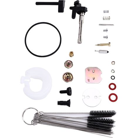 Kit de reconstruction carburateur avec brosses de nettoyage, joints caoutchouc et métal ABS, adaptable moteur GX390 13CV, outillage réparation complet. (1/5)