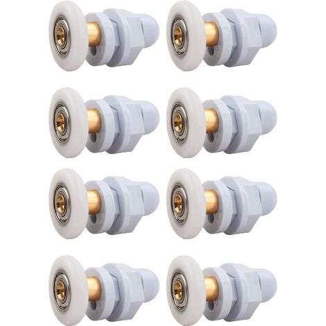 Componenti (diametro 25 mm) Ruote per porte scorrevoli - Box doccia - Rulli - Guide - Rulli - Ricambi per porte del bagno - Puleggia per porta doccia in vetro vecchia - Puleggia di sospensione per por (1/5)