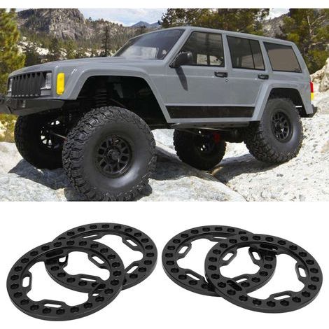 4-teiliges Set 1,9-Zoll-Felgensicherungsringe für 1/10 RC-Cars, Schwarz (1/5)