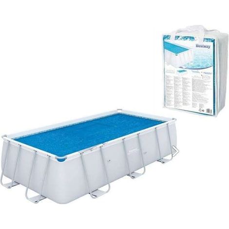 Pare-soleil pour piscine / Couverture de piscine - 380 x 180 cm (1/3)
