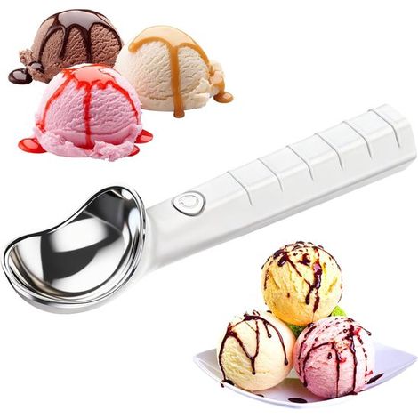 Cuchara eléctrica recargable para helado con 2 ajustes de temperatura，Servidor de postres de acero inoxidable (1/5)