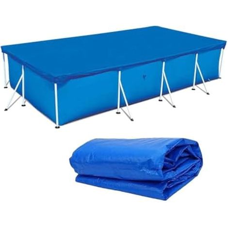 Rechteckige Poolabdeckungen, Außenpoolabdeckungen, faltbare Schutzabdeckungen für 300 x 200 cm große Rahmenpools, Solarabdeckungen für aufblasbare Pools (1/5)