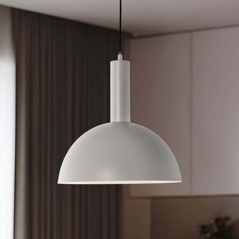 [GEBRAUCHT] B-Ware Hängeleuchte Pendelleuchte Vitrum Cupola M Taupe Metall Lampe Dimmbar E27 Led (1/2)