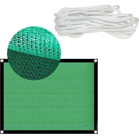 Sail of shading in fabric breathable, awning rectangulaire, bloc UV for Patio, rear-yard, lawn, garden, green 3x4m / 9.8x13.1ft (1/5)