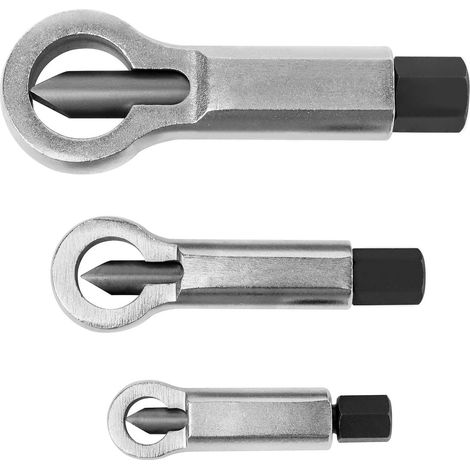3 Pièces Casse Écrous 9–12 mm/12–16 mm/16–22 mm, Répartiteur d'Écrou,Outil de Démontage Décrou Endommagé