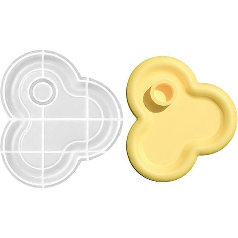 Moules en silicone pour présentoirs à bougies et décoration intérieure - Surfaces lisses - Ensemble de moules en silicone pour plateaux à bougies en résine époxy (1/5)