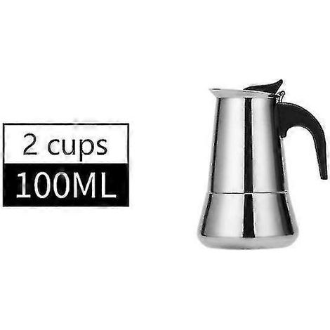 Cafetière à piston en acier inoxydable pour latte, idéale pour la préparation de boissons à café sur la cuisinière Cafetières (1/5)