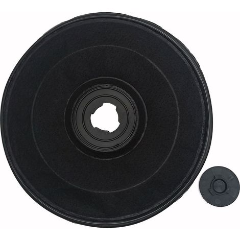 Aktivkohlefilter für Dunstabzugshauben, rund ca. 23cm x 2cm mit mittiger Verschraubung passend für Abzugshauben von Alno Zanker Electrolux Küppersbusch Zanussi