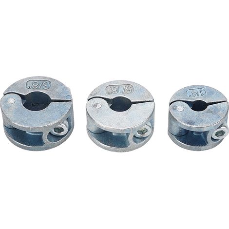 3 pièces bagues d'arrêt et anneaux de profondeur pour mèche en alliage de zinc avec clé six pans à ouverture pour acier carbone 6-8-10mm argenté (1/5)
