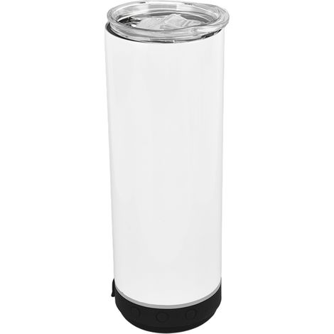 Tragbarer Musikbecher (600 ml) mit abnehmbarem Bluetooth-Lautsprecher, vakuumisoliert, für Damen und Herren, schwarzer Boden (1/5)