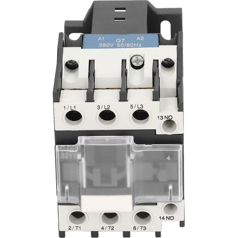 Contacteur CA tripolaire normalement ouvert, haute conductivité, contacts épaissis, haute sensibilité, bobine industrielle 380 V (1/5)