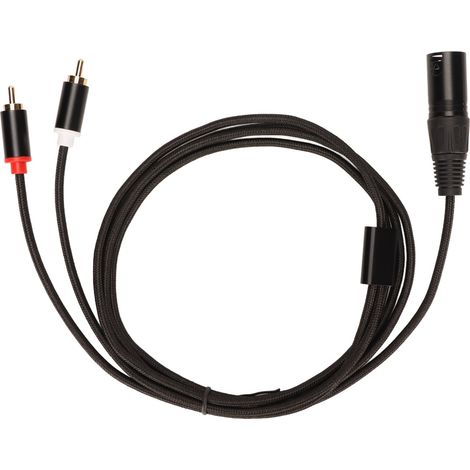 Câble XLR Mâle vers 2 RCA pour Enceintes Actives et Microphones - Transmission HiFi Sans Perte - 1m / 3.3ft (1/5)