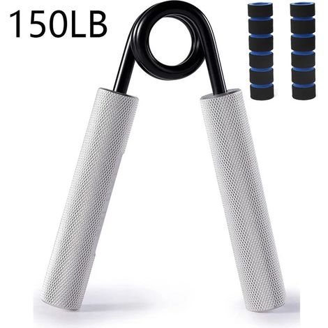 Entraîneur de force de préhension 150LBS, appareil antidérapant pour les mains et les avant-bras, exercices pour les doigts, avec 2 housses de protection