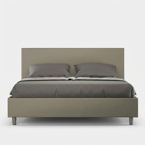 Doppelbett 160x200 mit Bettkasten modern Kunstleder Adele M1 - Braun (1/5)