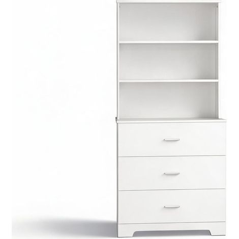 Meuble de rangement de bureau blanco 79 x 39,5 x 182,2 cm (1/5)