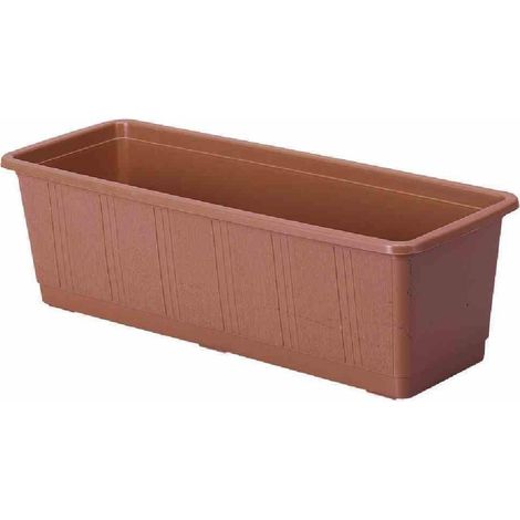 Geli Balkonkasten AQUA GREEN Terracotta 100 cm mit Bewässerungssystem - Kunststoff (1/2)